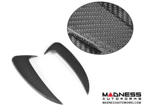 Mercedes Benz C-Class Rear Bumper Fins - Carbon Fiber